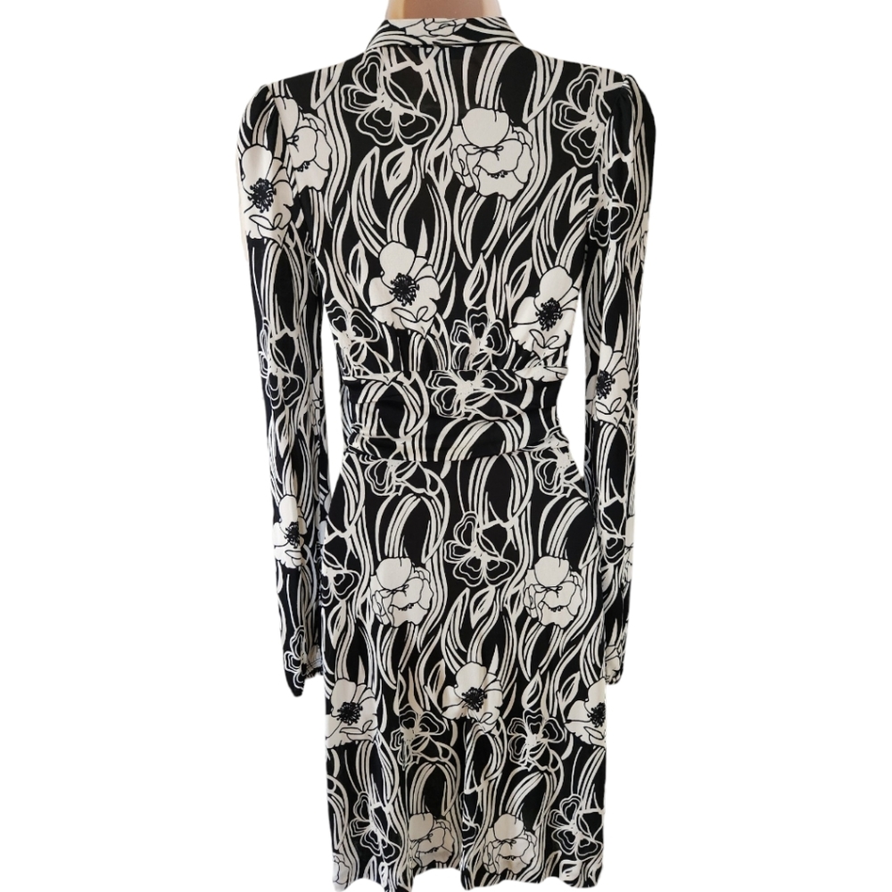 BANANA REPUBLIC Silk Poppy Print A-line Dress - Size XS - Picture 8 of 14